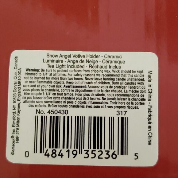 Ceramic Snow Angel Votive Candle Holder - Picture 10 of 10